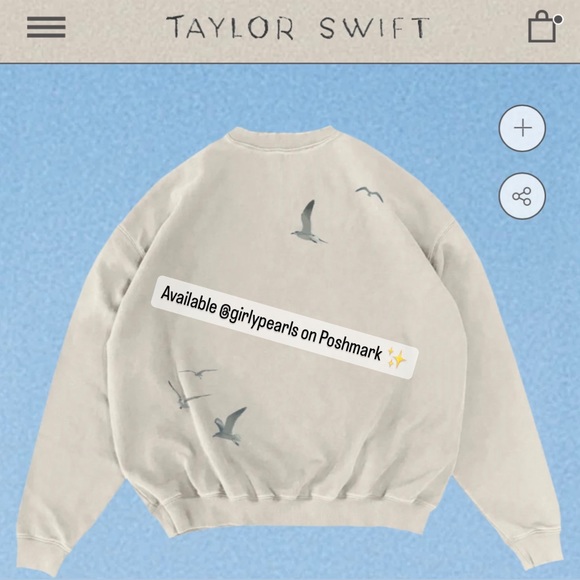 Taylor Swift 1989 Beige Crewneck (Taylor’s Version) Offical Merch NEW - Picture 8 of 9